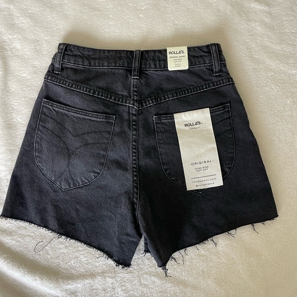 ROLLA'S High Rise Cutoff Black Jean Shorts - Picture 8 of 11